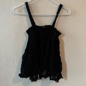 Zara black mesh tank